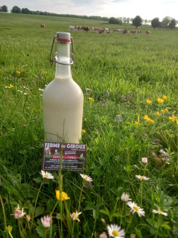 LAIT CRU ENTIER - 1 € / litre