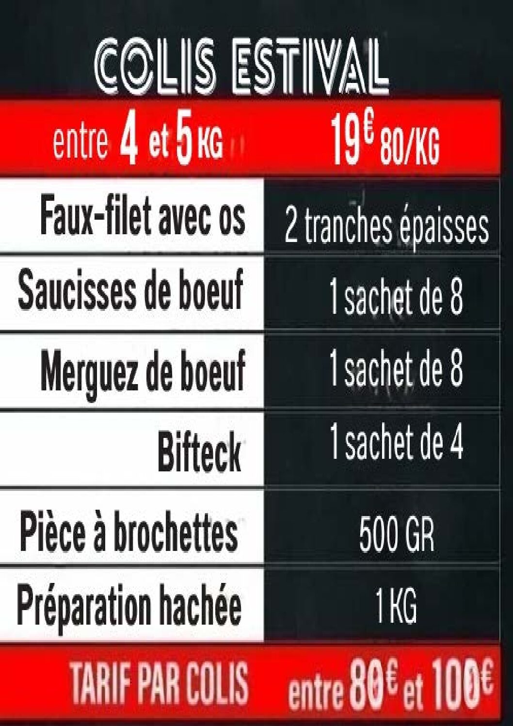 Colis ESTIVAL 😋 Entre 80€ et 100€