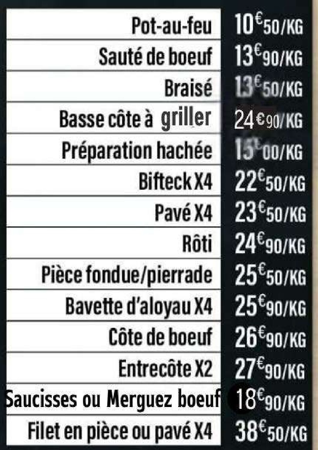 Morceaux au détail BOEUF 😋