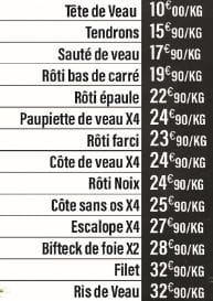 Morceaux au détail VEAU 😋